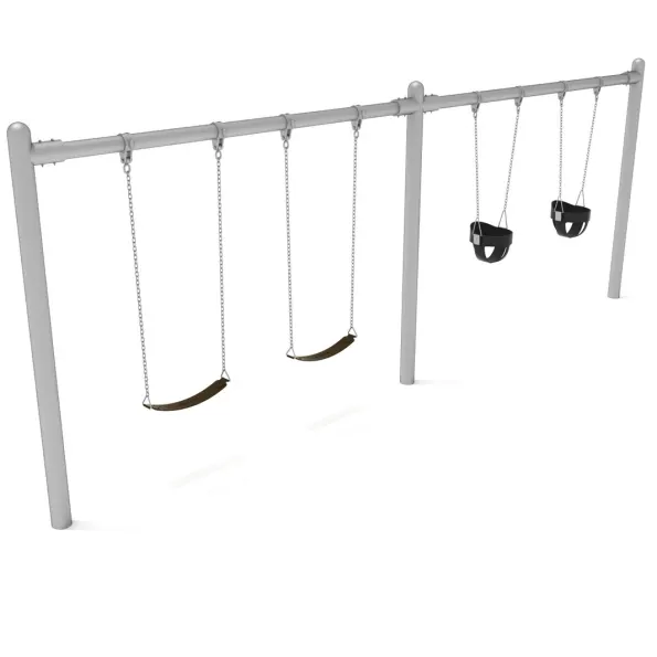 2-Bay Single Post Swings