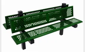 Heavy Duty 6' Double Bench w Backs