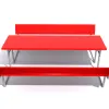 6' Rectangular Picnic Table with Back thumbnail 1