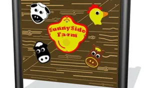 Sunny Side Farm Freestanding Panel