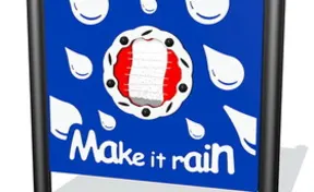 Make It Rain Freestanding Panel