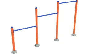 Triple Station Inclined Chin-Up Bars