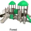 Forest Color Scheme:  Posts- Brown; Rails- Sand Dollar; Panels/Slides- Beige, Roof/Climbers- Primary Green