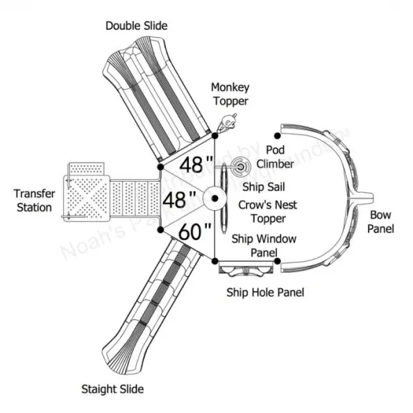 Pacific Expedition Pirate Ship Play Structure