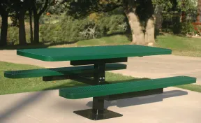 6' Rectangular Single Pedestal Table