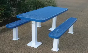 Rectangular Independent Pedestal Table