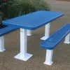 Rectangular Independent Pedestal Table thumbnail 1