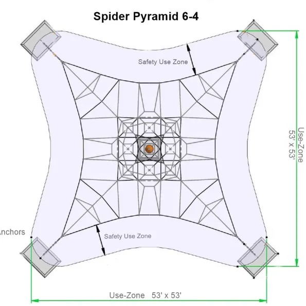 Spider Pyramid 6-4 Net Climber