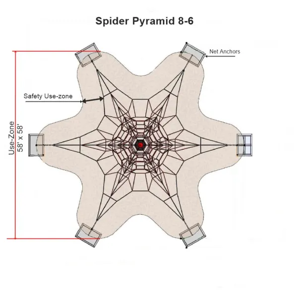 Spider Pyramid 8-6 Net Climber