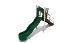 Freestanding Straight Single Wave Slide