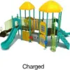 Charged Color Scheme: Posts/Slides/Climbers- Teal; Rails- Lime Green; Roofs/Panels- Sunglow Yellow