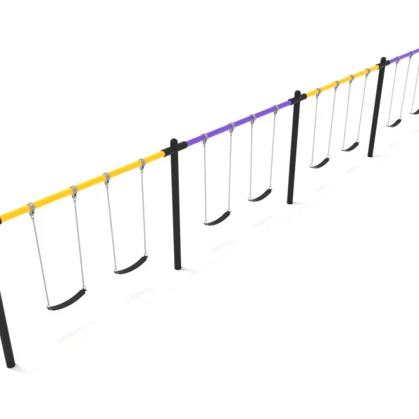 4-Bay Single Post Swings