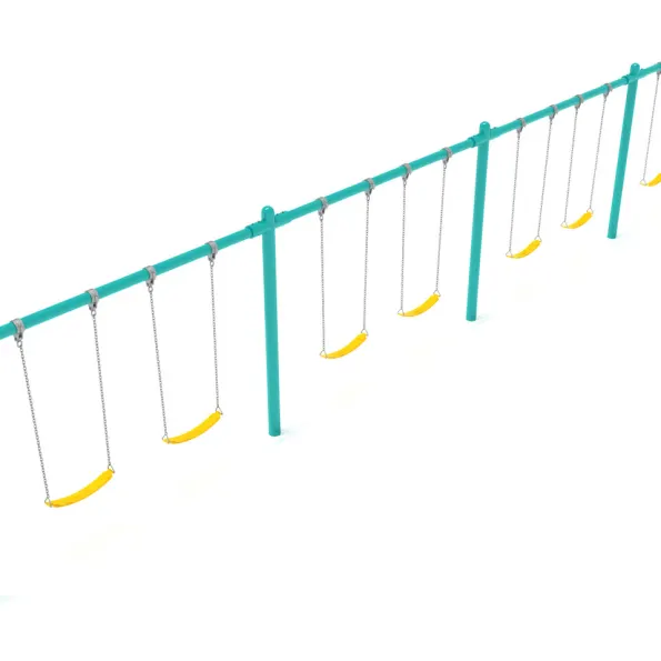 4-Bay Single Post Swings