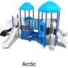 Arctic Color Scheme: Posts- Cobalt Blue; Rails- White; Roofs/Panels- Sky Blue; Climbers/Slides- Granite