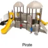 Pirate Color Scheme: Posts- Brown; Rails- Sand Dollar; Roofs/Panels/Climbers- Tan; Slides- Sunglow Yellow