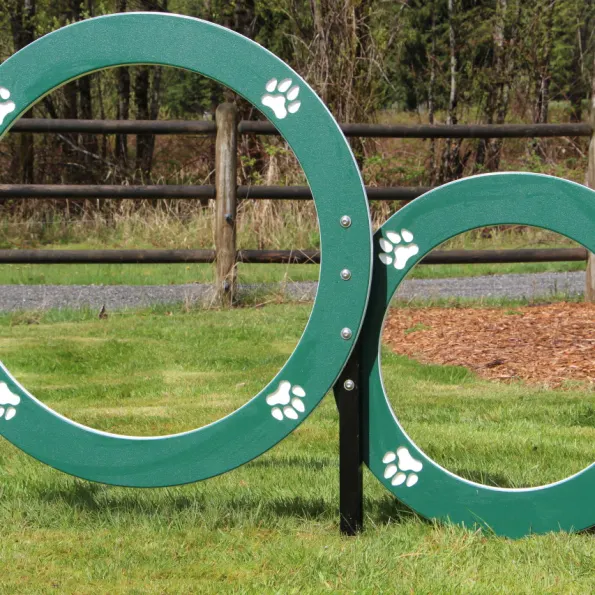 Double Hoop Dog Park Jump