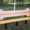 6' Biscuit Bone Dog Park Bench thumbnail 2