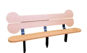 6' Biscuit Bone Dog Park Bench