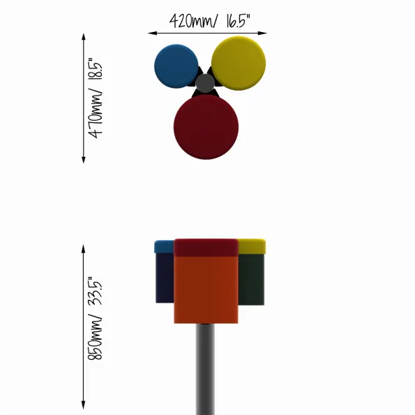 Rainbow Bongos Outdoor Instrument