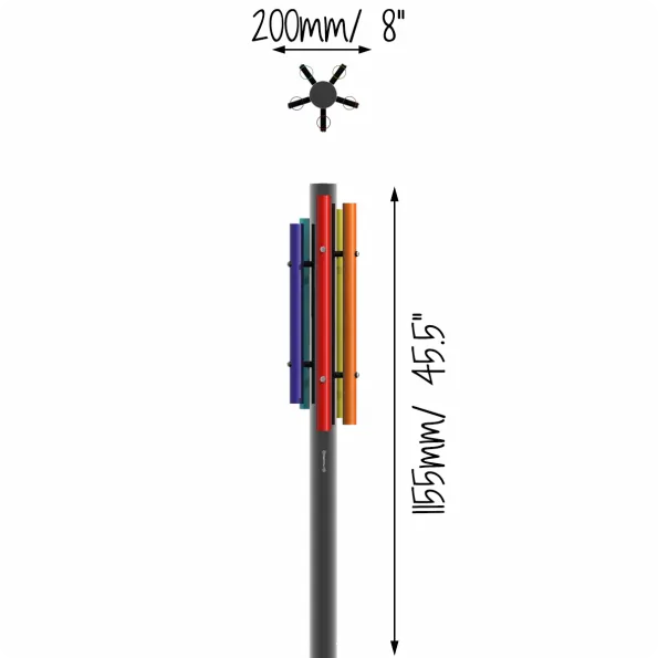 Rainbow Penta Post Outdoor Instrument
