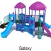 Galaxy Color Scheme: Posts- Purple; Rails- Teal; Roofs/Climbers- Plum; Panels/Slides- Sky Blue