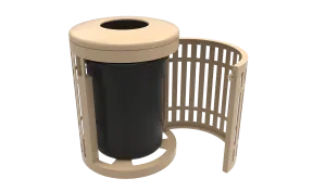 32 Gallon Downtown Trash Receptacle with Side Opening
