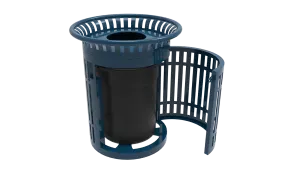 32 Gallon Skyline Trash Receptacle with Side Opening