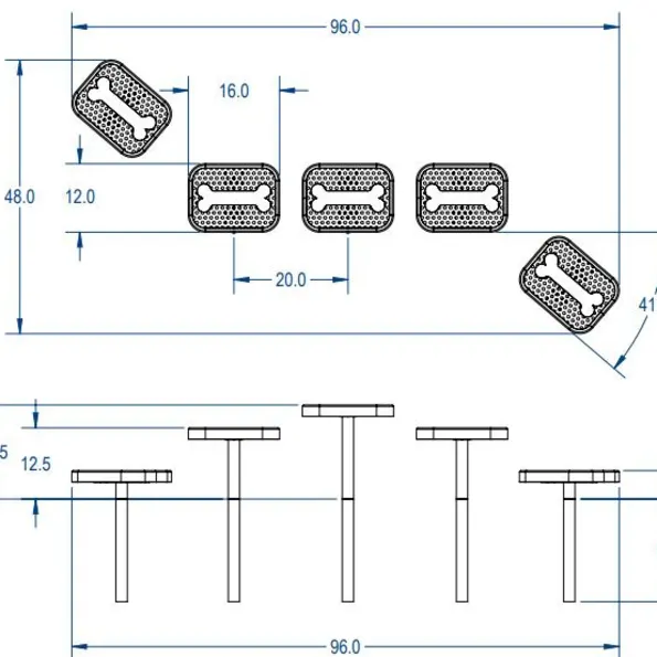 Stepping Pads for Dog Park - Set of 5