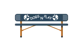 Dog Park Themed Bench