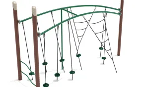 Single Post Double Tilted Lily Pad Bridge with Net Attachment