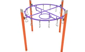 Single Post Circle Overhead Swinging Ring Ladder