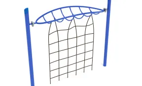 Single Post Overhead Inverted Horizon Climber with Rope Attachment