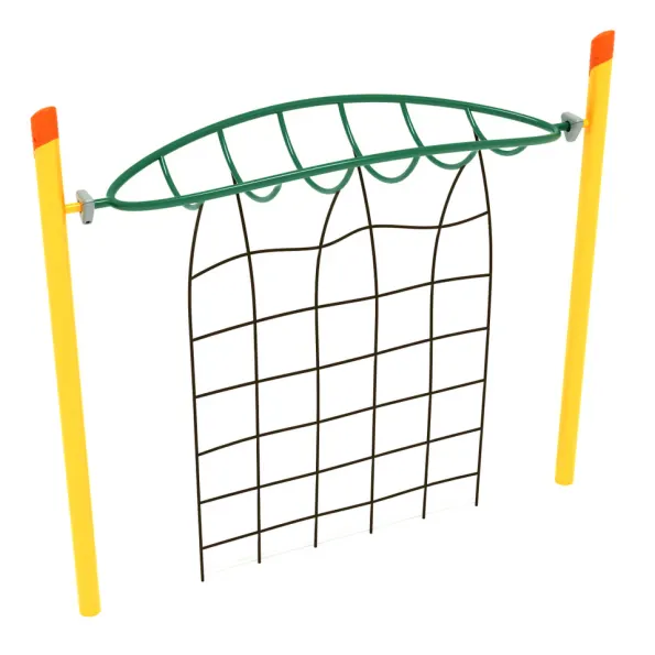 Single Post Overhead Inverted Horizon Climber with Rope Attachment