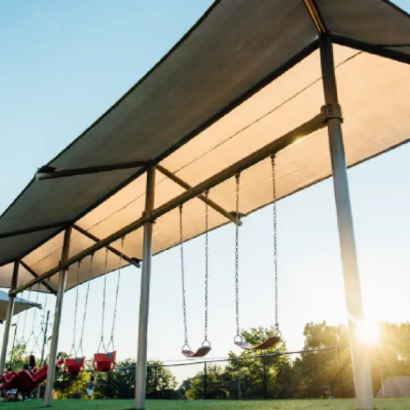 Single Post Swing Frame with Shade
