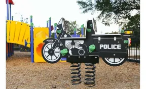 2-Seat Police Motorcycle Spring Rider