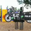 2-Seat Police Motorcycle Spring Rider thumbnail 1