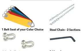 Belt Seat Package with Chain, Clevis Connectors and Wrench