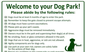 Standard Dog Park Rules Sign