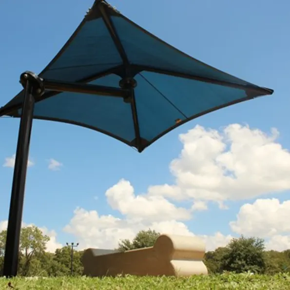 Single Post Pyramid Cantilever Shade