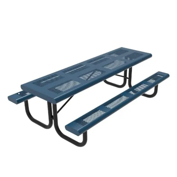 Rectangular Portable Table with Rolled Edges