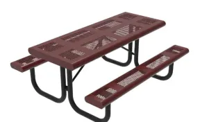 Rectangular Portable Table with Rolled Edges