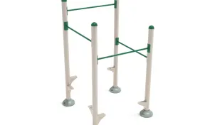 Inclined Quadruple Station Chin Up Bars