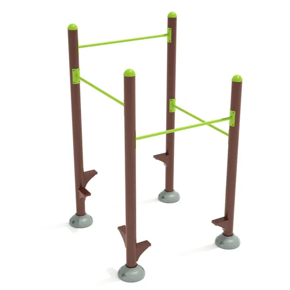 Inclined Quadruple Station Chin Up Bars