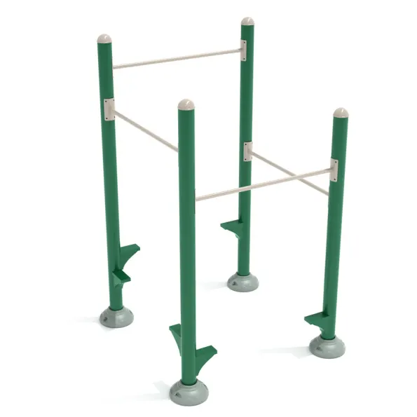 Inclined Quadruple Station Chin Up Bars