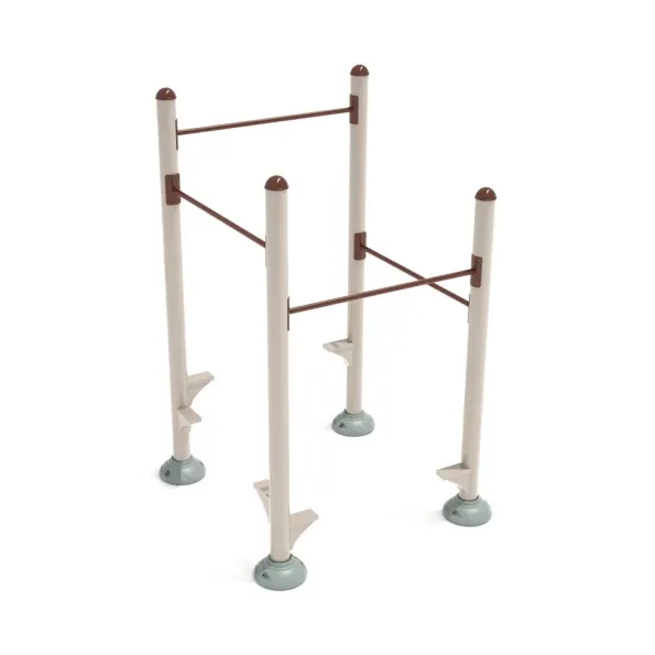 Inclined Quadruple Station Chin Up Bars