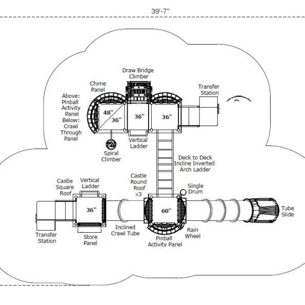 Banneret Borough Castle Spark Playground Structure