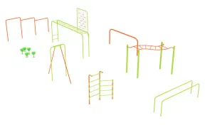 9 Piece Advanced Kids Gym Course