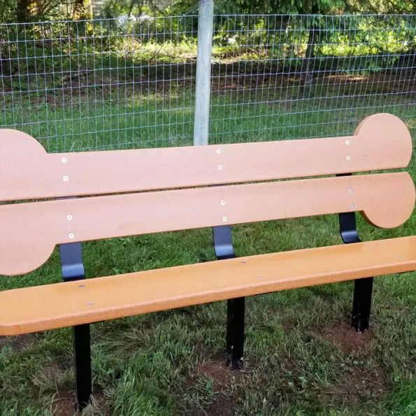 4' Biscuit Bone Dog Park Bench