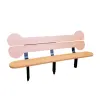 4' Biscuit Bone Dog Park Bench thumbnail 1