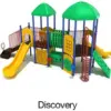 Discovery Color Scheme: Posts- Cobalt Blue; Rails- Brick Red; Slides/Panels- Sunglow Yellow; Roofs/Climbers- Primary Green